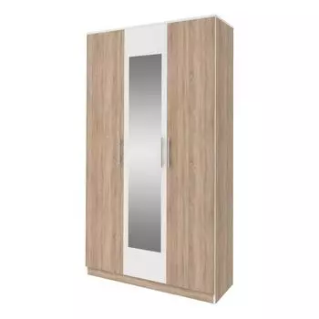 Шкаф 3-х дверный с зеркалом Оливия СТЛ.109.06 Дуб сонома/Белый