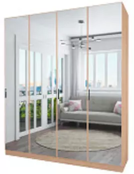 Шкаф 4-дв. Trend-40 с зеркалом | 200 см