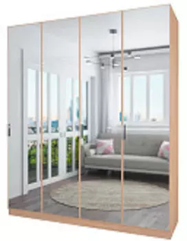 Шкаф 4-дв. Trend-41 с зеркалом | 200 см