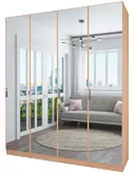 Шкаф 4-дв. Trend-42 с зеркалом | 200 см