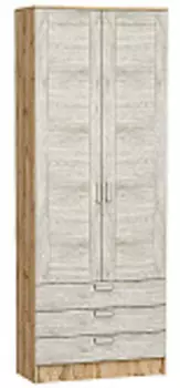 Шкаф двухстворчатый Стиль ШК-803 с ящиками | 80 см