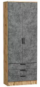 Шкаф двухстворчатый Стиль ШК-803 с ящиками | 80 см