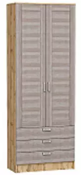 Шкаф двухстворчатый Стиль ШК-803 с ящиками | 80 см
