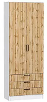 Шкаф двухстворчатый Стиль ШК-803 с ящиками | 80 см