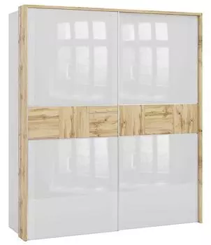 Шкаф-купе Аризона Дуб Вотан Белый глянец 1840*2130*650 | 2702.М2