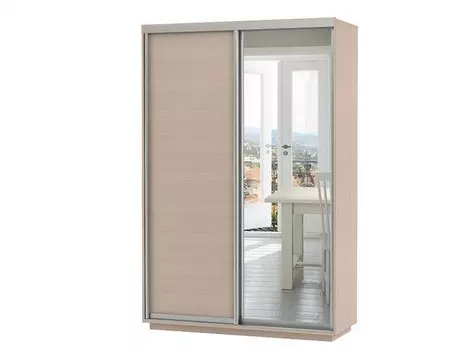 Шкаф-купе D2-02 Дуб молочный глубиной 450 мм