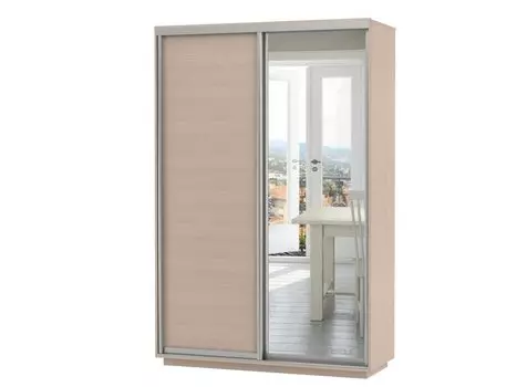 Шкаф-купе D2-02 Дуб молочный глубиной 600 мм