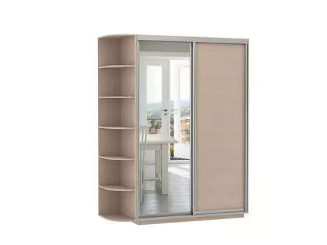 Шкаф-купе D2-05 Дуб молочный высотой 2400 мм