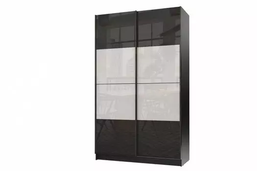 Шкаф-купе Марвин-3 1632 Дуб феррара/Белый глянец/Лён