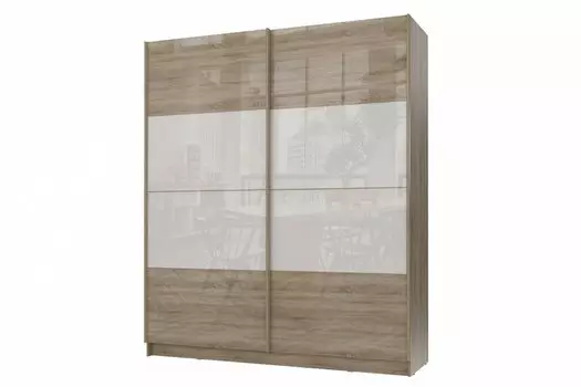 Шкаф-купе Марвин-3 2032 Дуб сонома глянец/Белый глянец