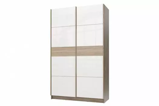Шкаф-купе Марвин-3 1632 Дуб сонома глянец/Белый глянец