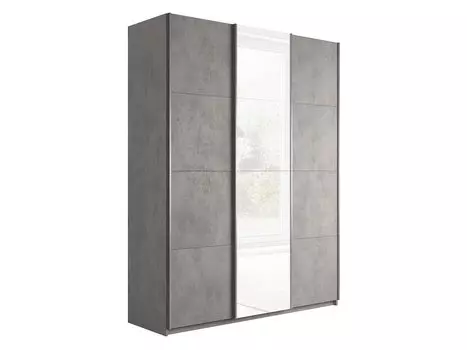 Шкаф-купе Прайм 3-х дверный (ЛДСП, Стекло) Бетон 2100