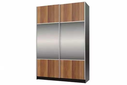 Шкаф-купе с зеркалом Торонто 2 дв. 1600 Слива валлис/Дуб ферарра