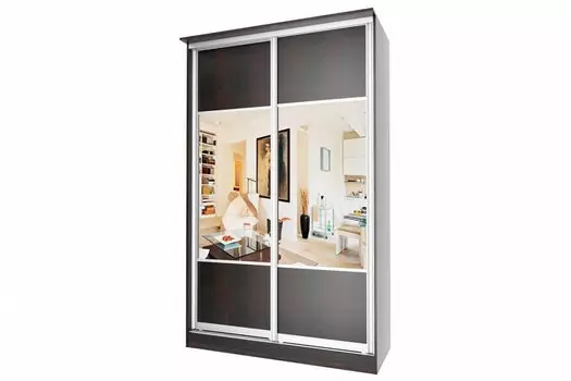 Шкаф-купе с зеркалом Торонто 2 дв. 1400 Дуб ферарра
