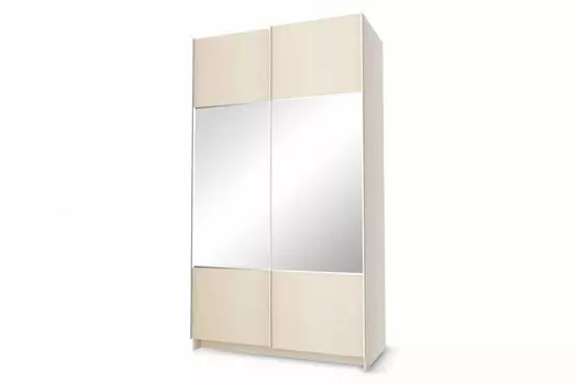 Шкаф-купе с зеркалом Торонто 2х дверный Дуб молочный