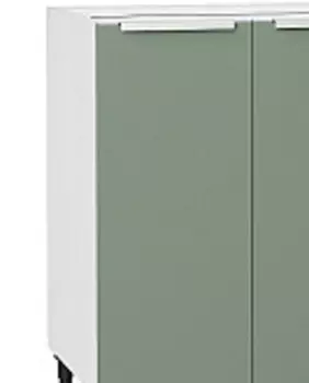 Шкаф нижний с 2-мя дверцами Фьюжн Н 600 Silky Mint-Белый | 60 см