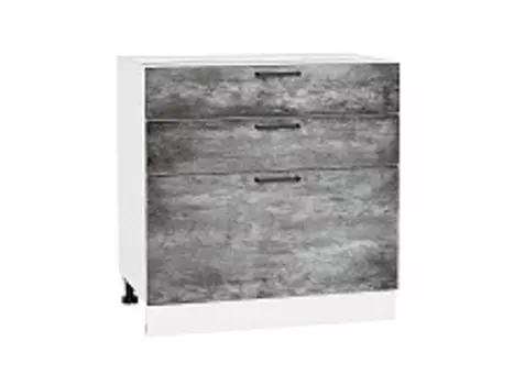 Шкаф нижний с 3-мя ящиками Флэт