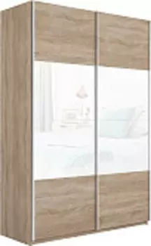 Шкаф Прайм 2 стекло ЛДСП | 140 см