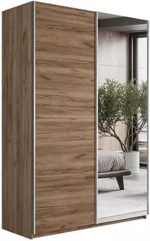 Шкаф Прайм 2 TM_L-160 Крафт Табачный ЛДСП Зеркало 1600*2300*570