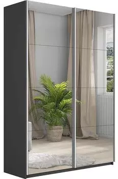 Шкаф Прайм 2 TM_L-160 Серый Диамант Зеркало 1600*2300*570