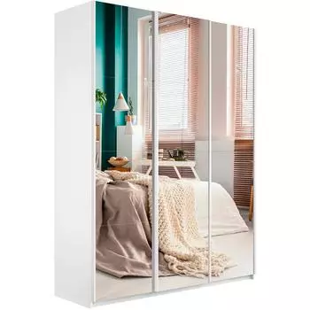 Шкаф Прайм 3 TM_L-180 Белый снег Зеркало 1800*2300*570