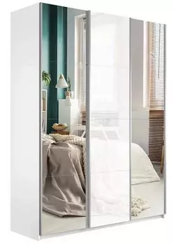 Шкаф Прайм 3 зеркало стекло | 180 см