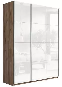 Шкаф Прайм 3 TM_L-180 Крафт табачный Стекло белое 1800*2300*570