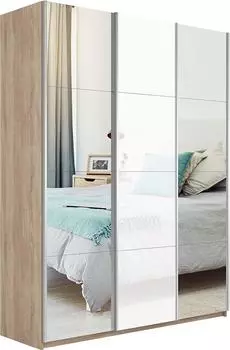 Шкаф Прайм 3 зеркало стекло | 210 см