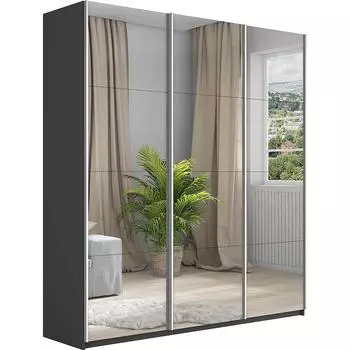 Шкаф Прайм 3 TM_L-210 Серый Диамант Зеркало 2100*2300*570