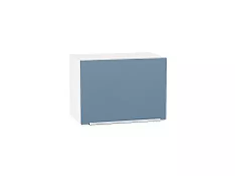 Шкаф верхний горизонтальный Фьюжн ВГ 500 Silky Blue-Белый | 50 см
