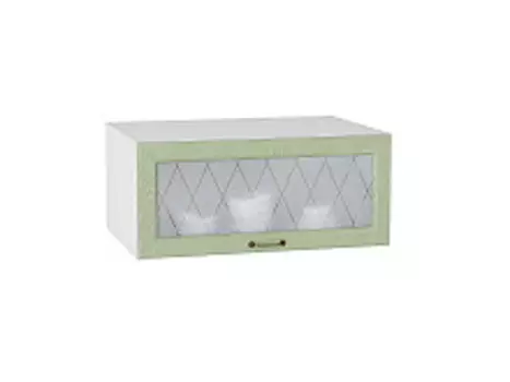 Шкаф верхний горизонтальный остекленный глубокий Ницца