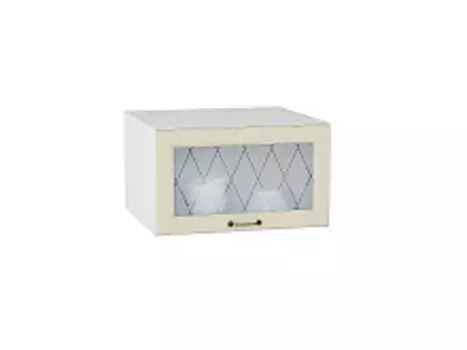 Шкаф верхний горизонтальный остекленный глубокий Ницца