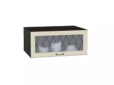 Шкаф верхний горизонтальный остекленный глубокий Ницца