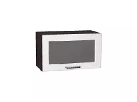 Шкаф верхний горизонтальный остекленный глубокий Прага