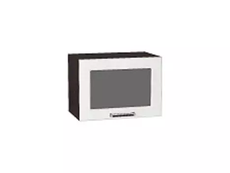 Шкаф верхний горизонтальный остекленный глубокий Прага