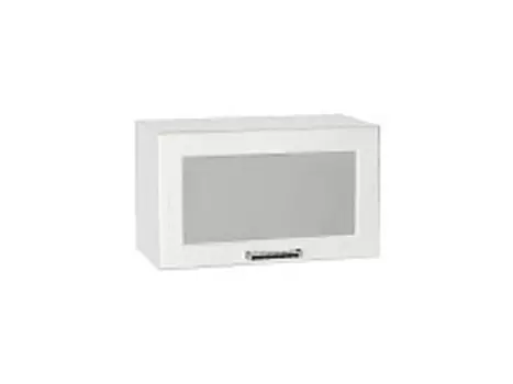 Шкаф верхний горизонтальный остекленный глубокий Прага