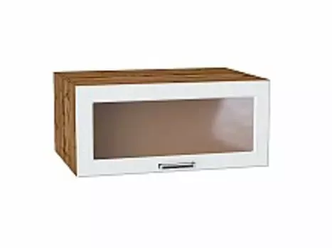 Шкаф верхний горизонтальный остекленный глубокий Прага