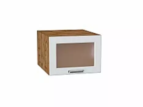 Шкаф верхний горизонтальный остекленный глубокий Прага