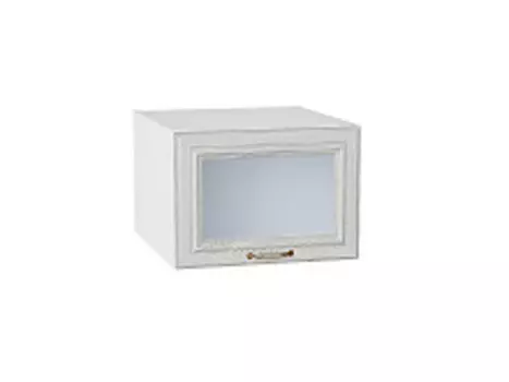 Шкаф верхний горизонтальный остекленный глубокий Шале