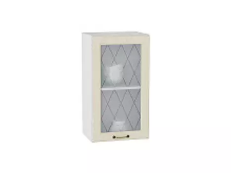 Шкаф верхний с 1-ой остекленной дверцей Ницца