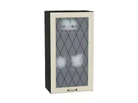 Шкаф верхний с 1-ой остекленной дверцей Ницца