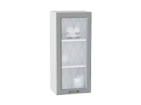 Шкаф верхний с 1-ой остекленной дверцей Ницца