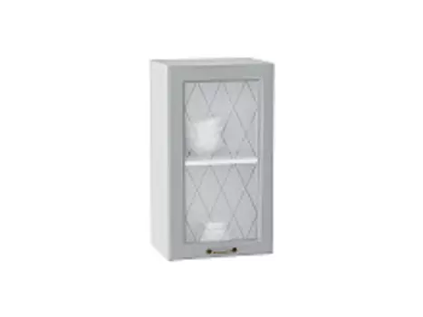 Шкаф верхний с 1-ой остекленной дверцей Ницца