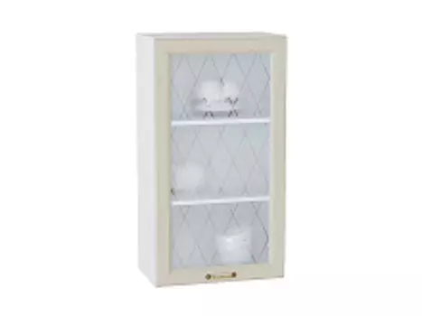 Шкаф верхний с 1-ой остекленной дверцей Ницца