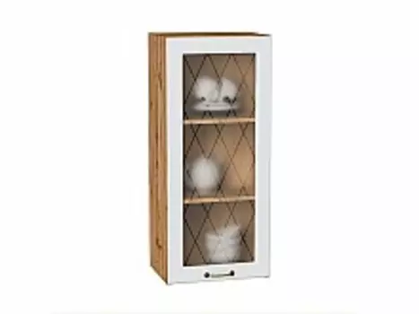 Шкаф верхний с 1-ой остекленной дверцей Ницца