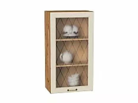 Шкаф верхний с 1-ой остекленной дверцей Ницца