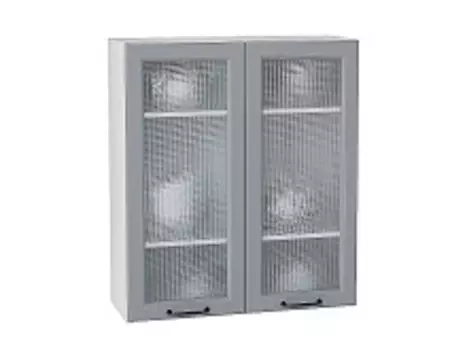 Шкаф верхний с 2-мя остекленными дверцами Ницца