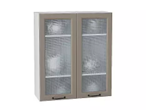 Шкаф верхний с 2-мя остекленными дверцами Ницца