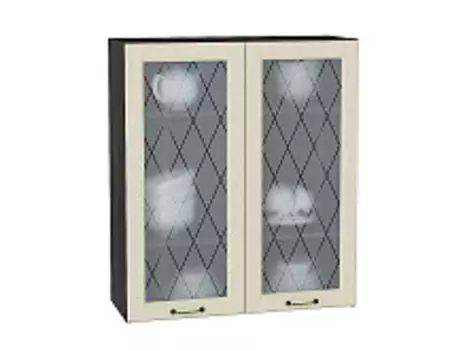 Шкаф верхний с 2-мя остекленными дверцами Ницца