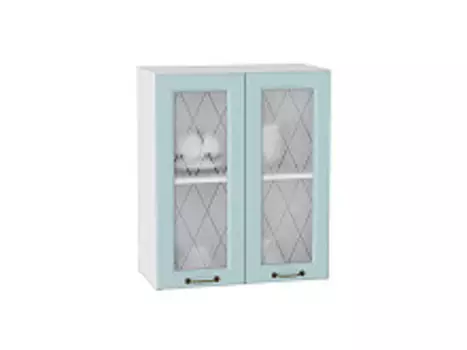 Шкаф верхний с 2-мя остекленными дверцами Ницца